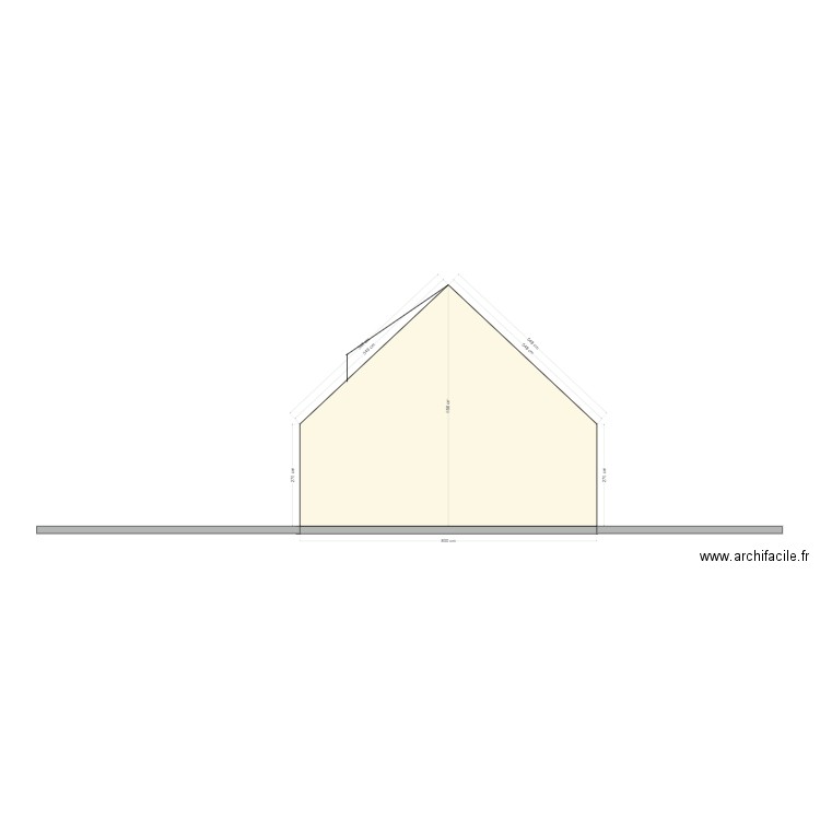 coupe avant travaux termine. Plan de 0 pièce et 0 m2