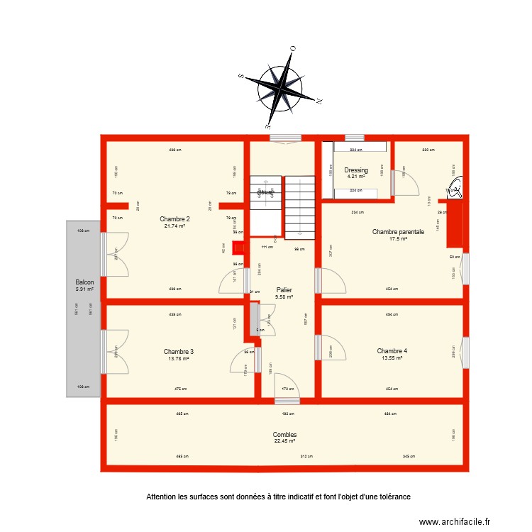 BI 2889 étage côté. Plan de 0 pièce et 0 m2