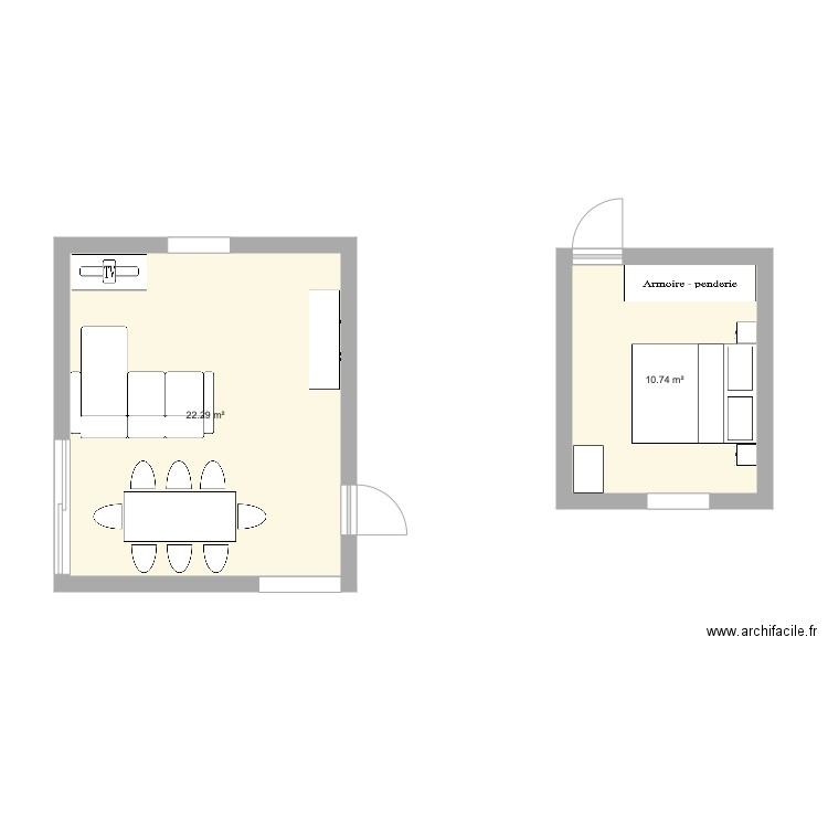 six fours. Plan de 0 pièce et 0 m2