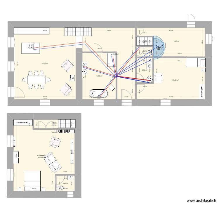 MAISON SANITAIRE. Plan de 11 pièces et 164 m2