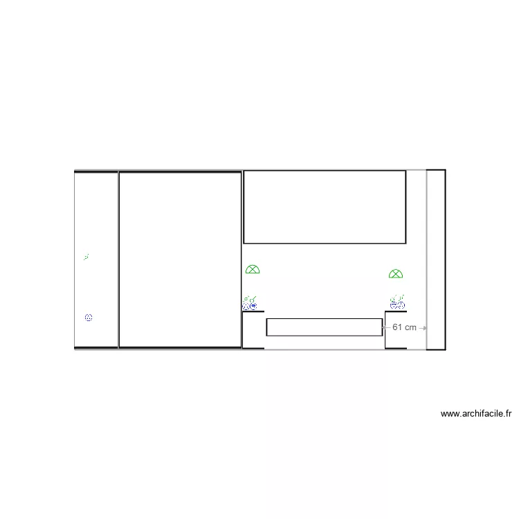 Implantation Tete de lit CH1. Plan de 