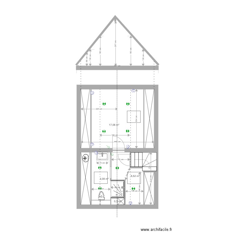 chambre sous combles 23 Septembre 2021. Plan de 0 pièce et 0 m2