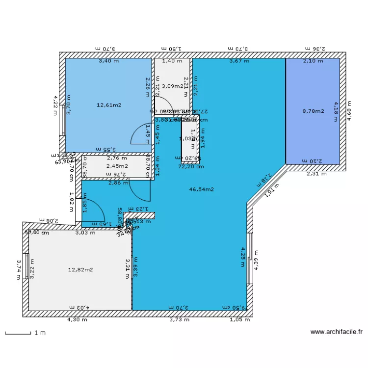 Maison extension. Plan de 