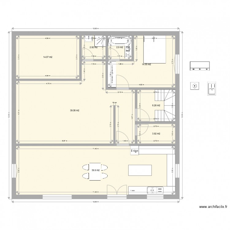Thiviers 12 m sud RDC. Plan de 0 pièce et 0 m2