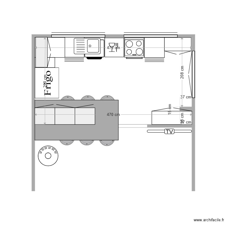 cuisine. Plan de 0 pièce et 0 m2