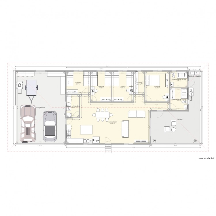 Maison F5. Plan de 0 pièce et 0 m2