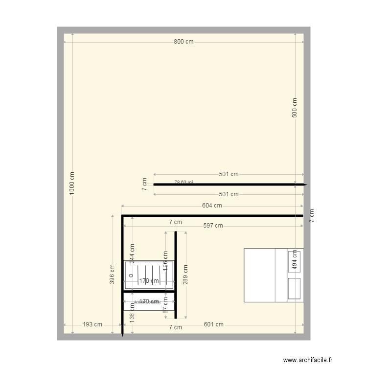 maison rez chaussée. Plan de 1 pièce et 79 m2