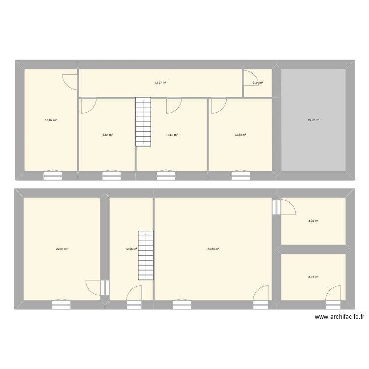 BARBOUTY. Plan de 12 pièces et 179 m2