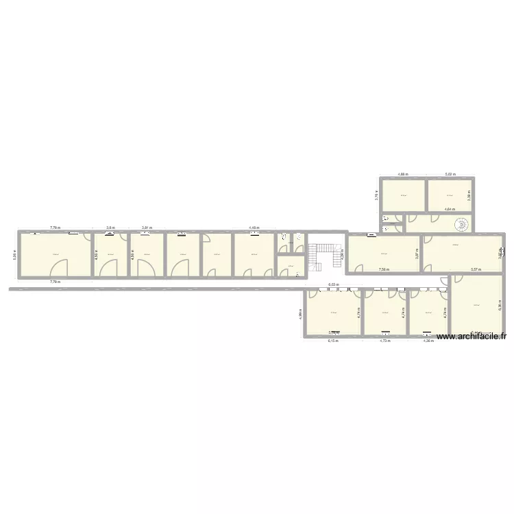 marine. Plan de 17  et 340 m²