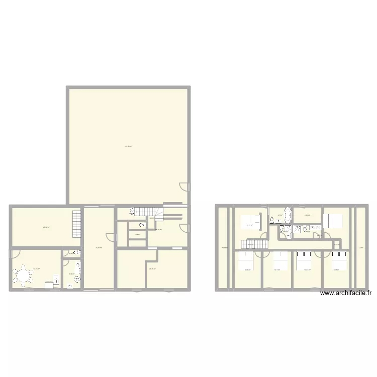 st martin. Plan de 25  et 354 m²