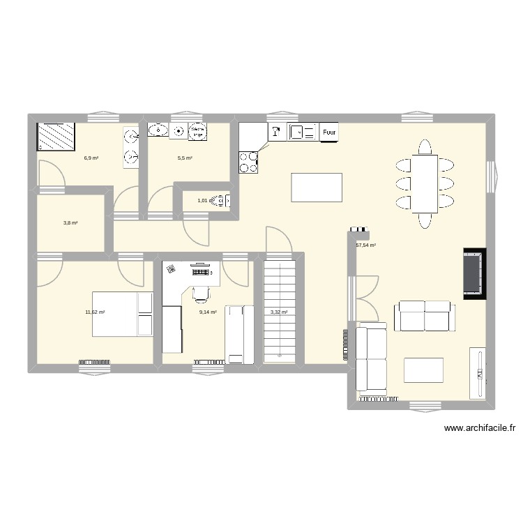 RDC. Plan de 0 pièce et 0 m2