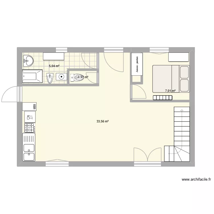 BRIAND_projet_2. Plan de 4 et 47 m² BRIAND_projet_2. Plan de 4 et 47 m²