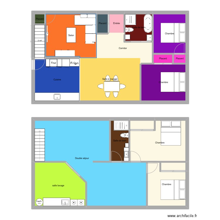 381 falaise 2. Plan de 19 pièces et 160 m2