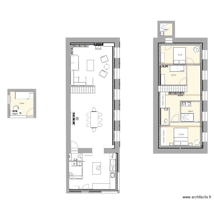 2e étage. Plan de 0 pièce et 0 m2