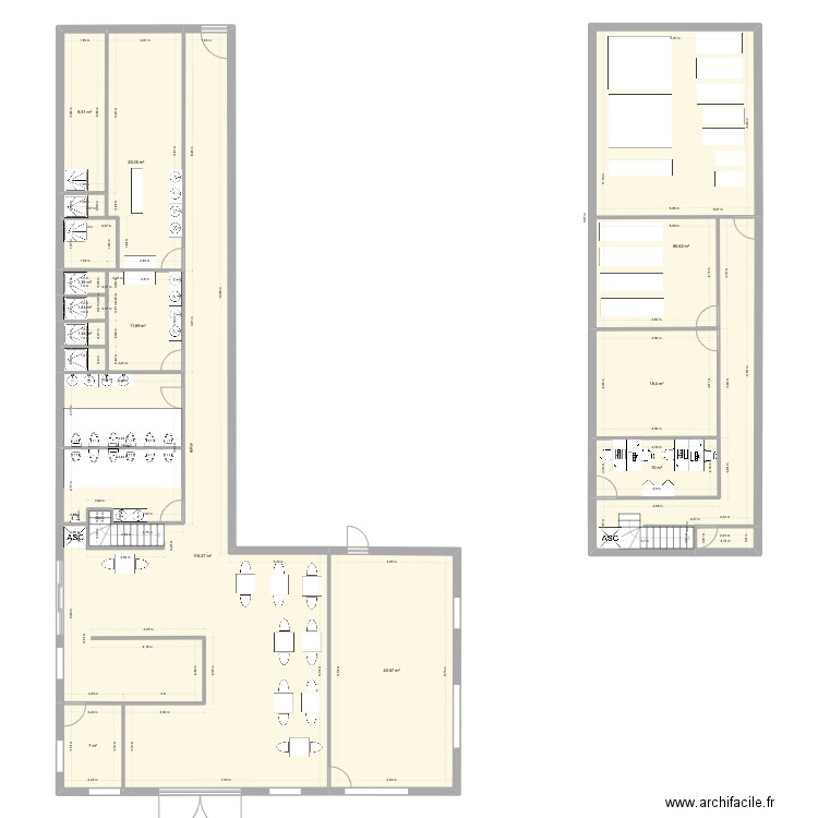 Padel Villevaudé. Plan de 13 pièces et 357 m2