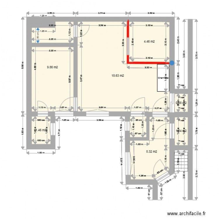 HenriIV Appartement 3. Plan de 0 pièce et 0 m2