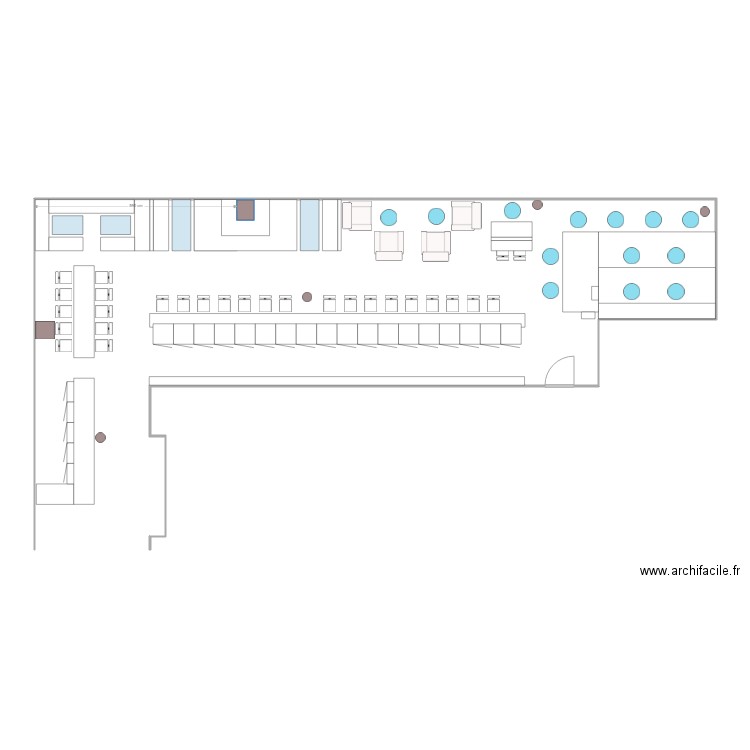 topo bar 2 avc fauteuils. Plan de 0 pièce et 0 m2