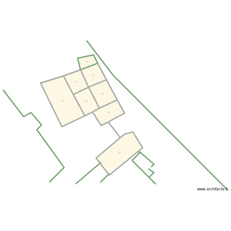 plan cadastre 114 le blanc. Plan de 8 pièces et 383 m2