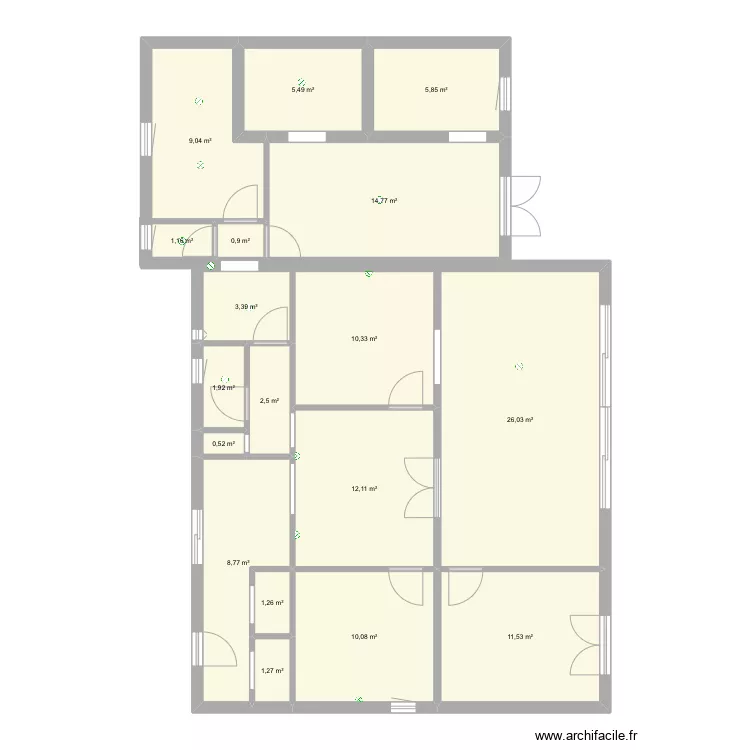 Maison BNS actuel. Plan de 