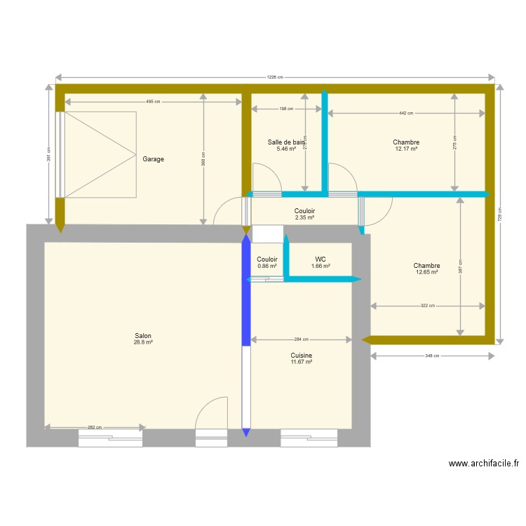 Maison les jaunais extension plus petite. Plan de 0 pièce et 0 m2