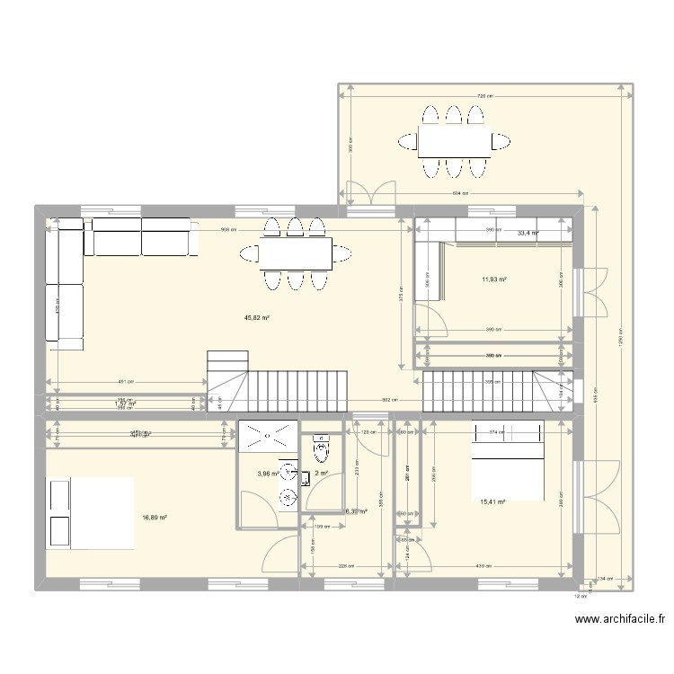 rdc maison lindar. Plan de 13 pièces et 145 m2