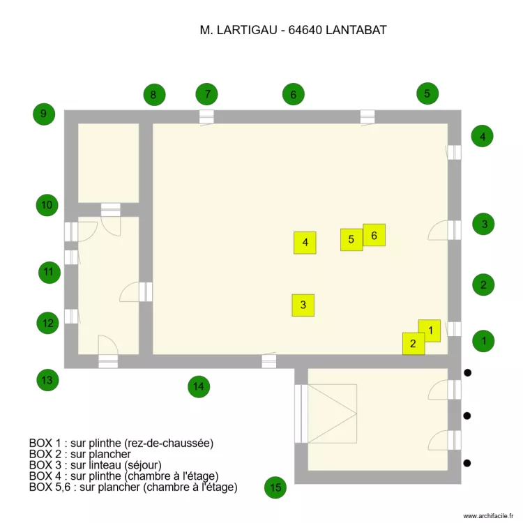 LARTIGAU. Plan de 