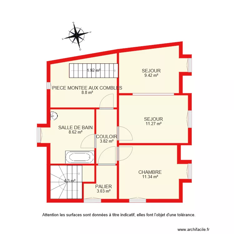 BI 2021 ETAGE. Plan de 