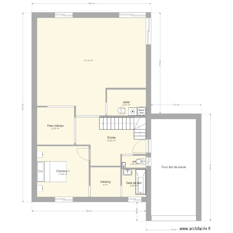 copie rdc sans meuble. Plan de 0 pièce et 0 m2