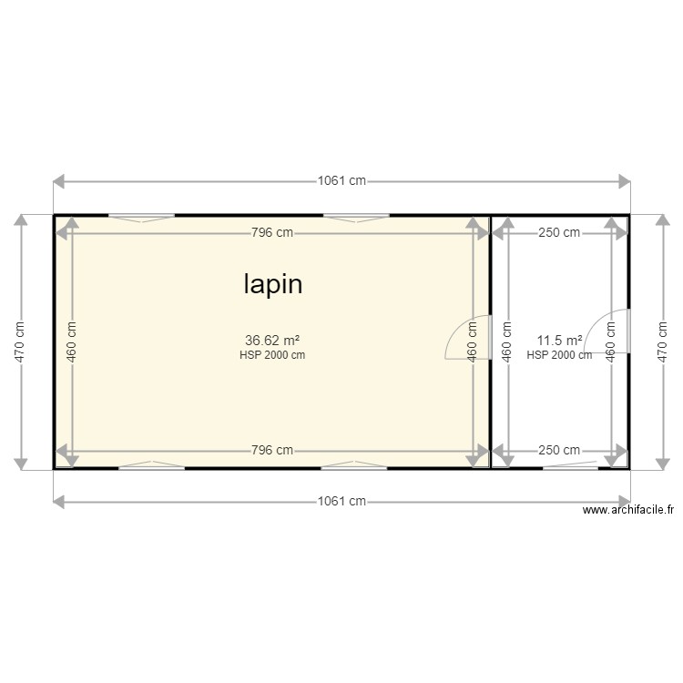 lapin. Plan de 0 pièce et 0 m2