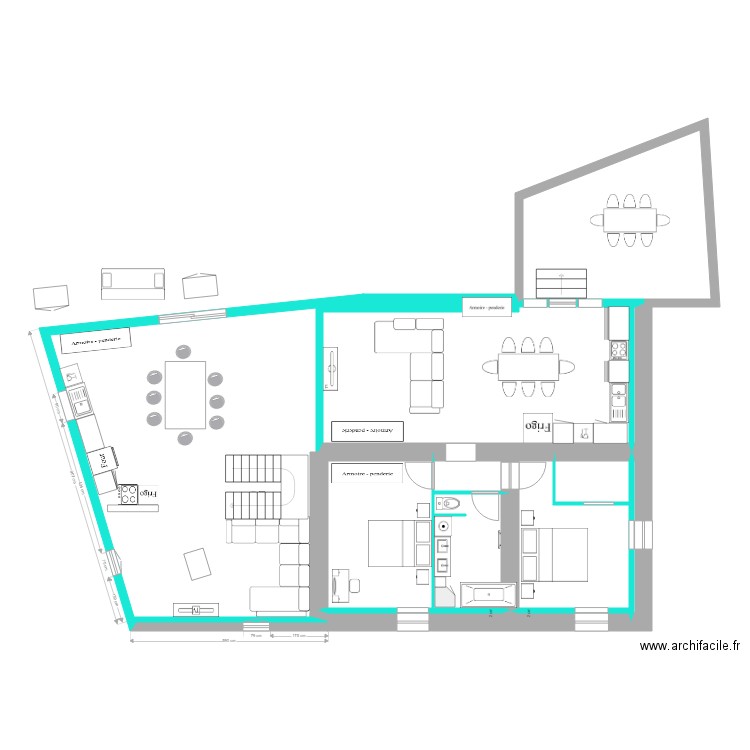 1 étage gite. Plan de 0 pièce et 0 m2