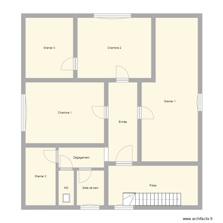 Croquis MICHEL 2ème Etage. Plan de 10 pièces et 123 m2