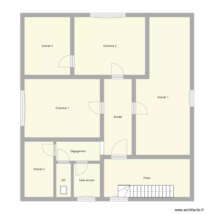 Croquis MICHEL 2&egrave;me Etage. Plan de 