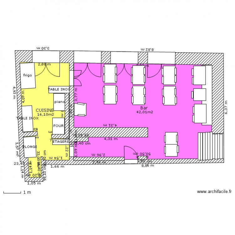 Bar des Cars. Plan de 0 pièce et 0 m2