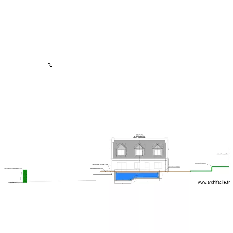 Plan Coupe Facade Sud Kerbiz. Plan de 