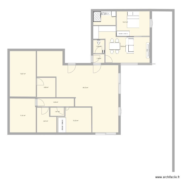 maison modif2. Plan de 0 pièce et 0 m2