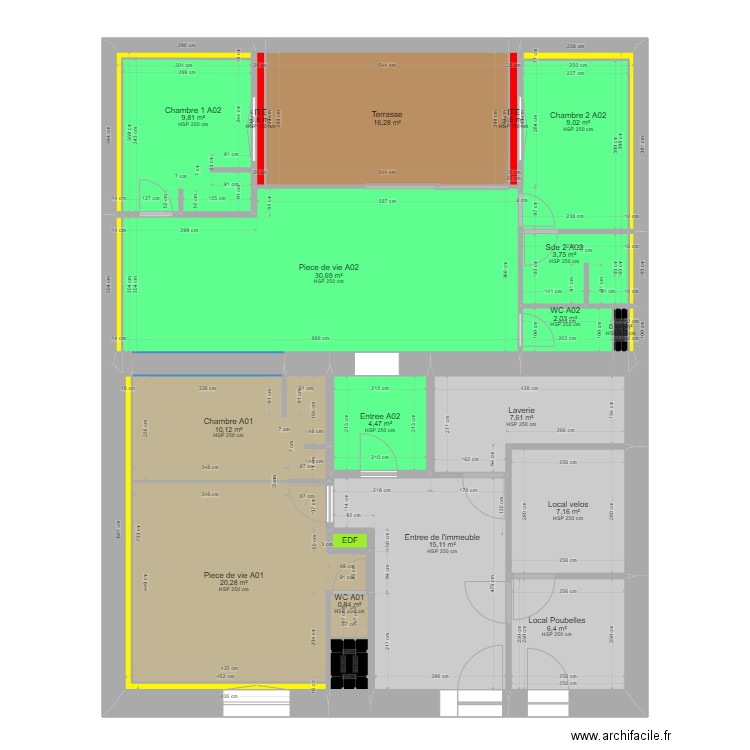 POULORIO V7. Plan de 100 pièces et 466 m2