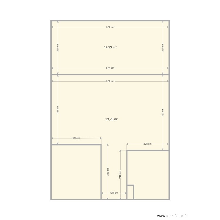 BERGOT V. Plan de 5 pièces et 49 m2