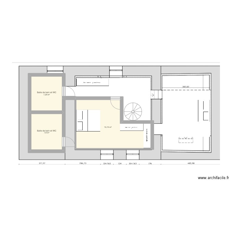Pivette - 1er étage - Oct 2023. Plan de 3 pièces et 35 m2
