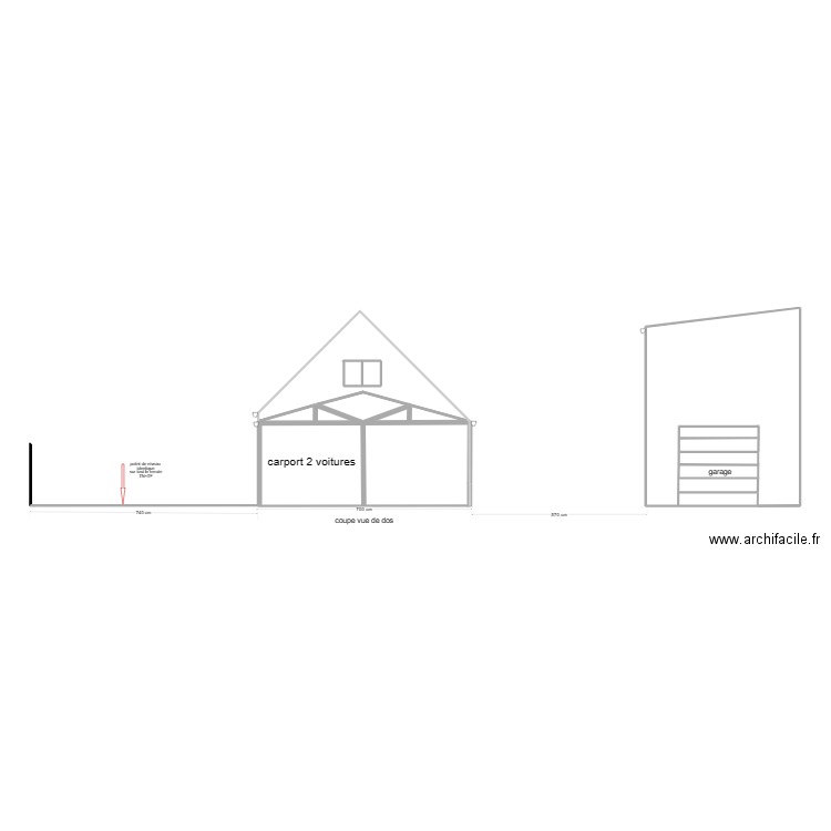 GARAGECOUPEdos. Plan de 0 pièce et 0 m2