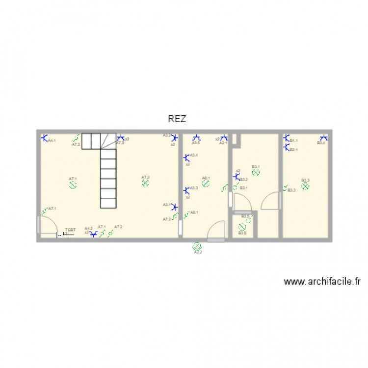 Vottem maison rez. Plan de 0 pièce et 0 m2