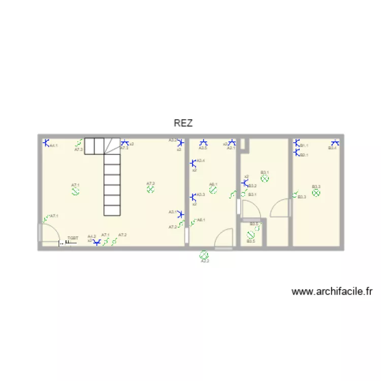 Vottem maison rez. Plan de 