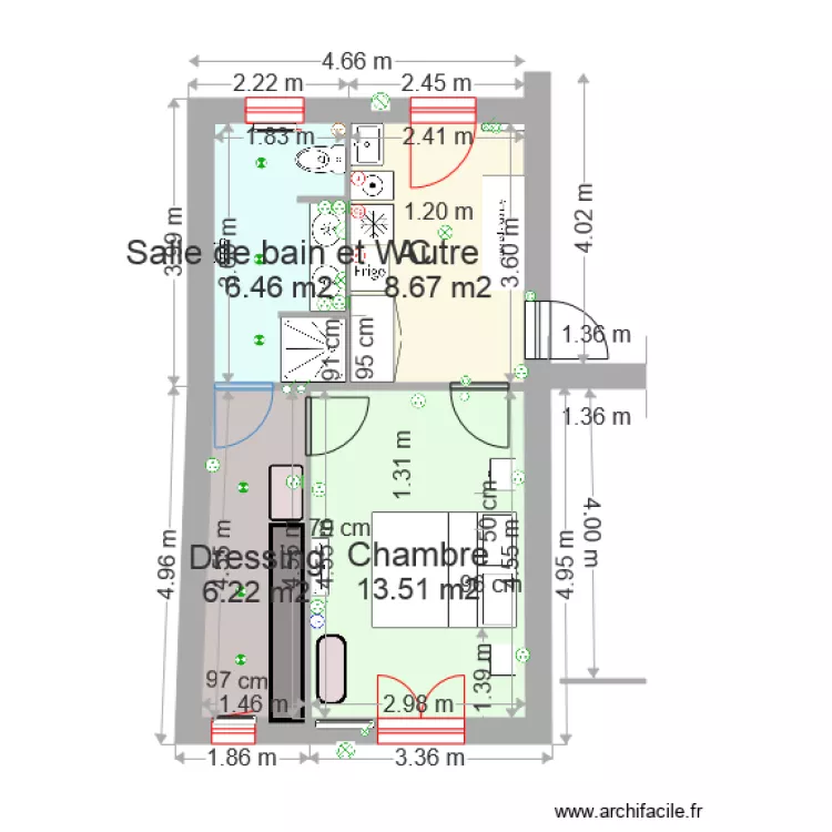 agrandissement 35 avec &eacute;lectricit&eacute;. Plan de 