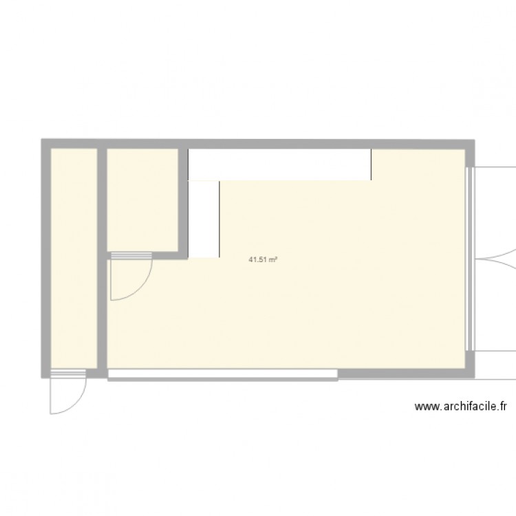 GarageV2. Plan de 1 pièce et 42 m2