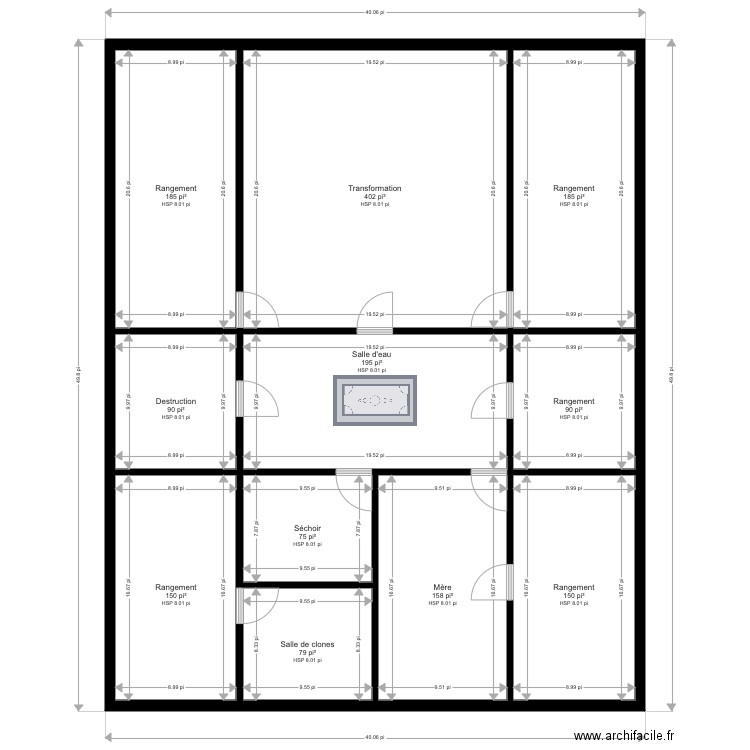 Grenier. Plan de 0 pièce et 0 m2