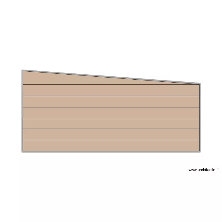B&acirc;timent fa&ccedil;ade est Bardage. Plan de 