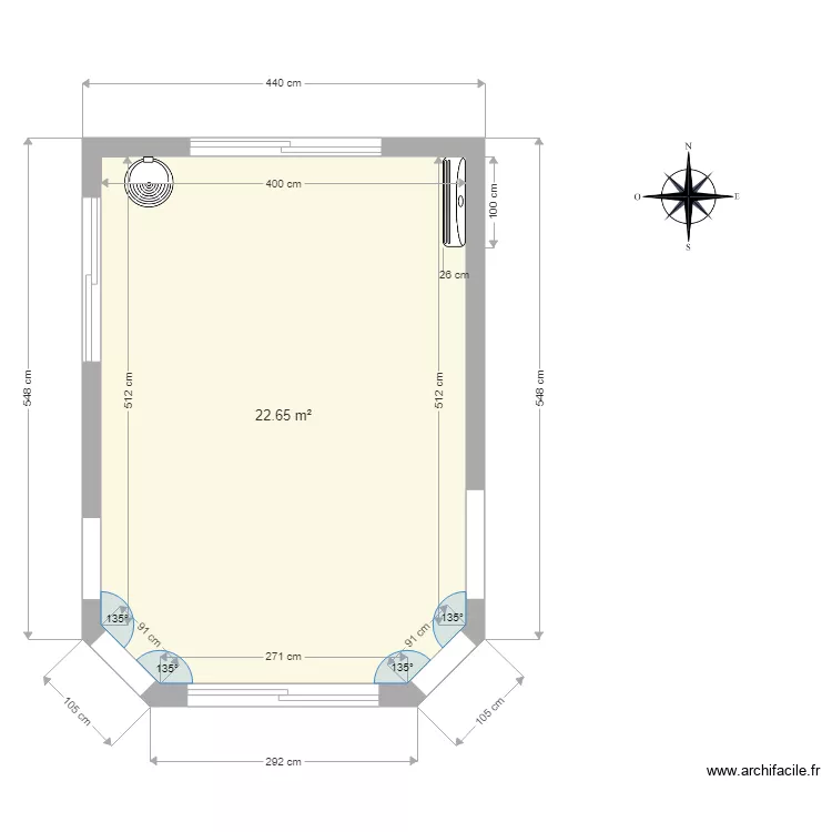 PLAN VERANDA 5 FACADES. Plan de 