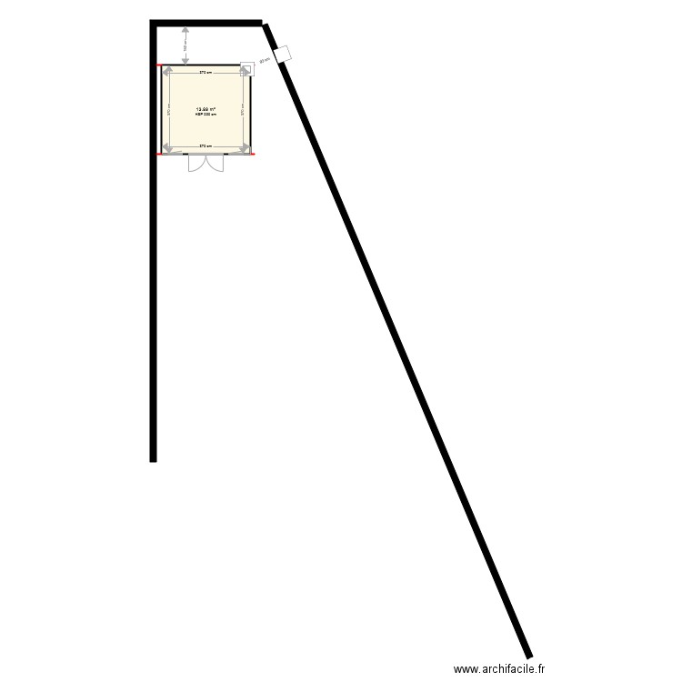 abri 20m2. Plan de 0 pièce et 0 m2