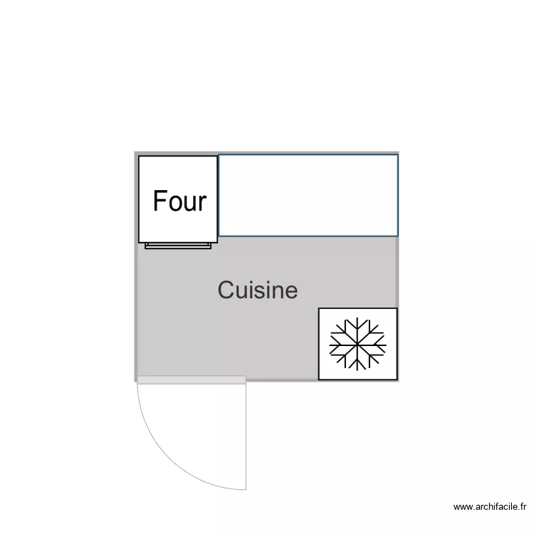 Cuisine bis. Plan de 