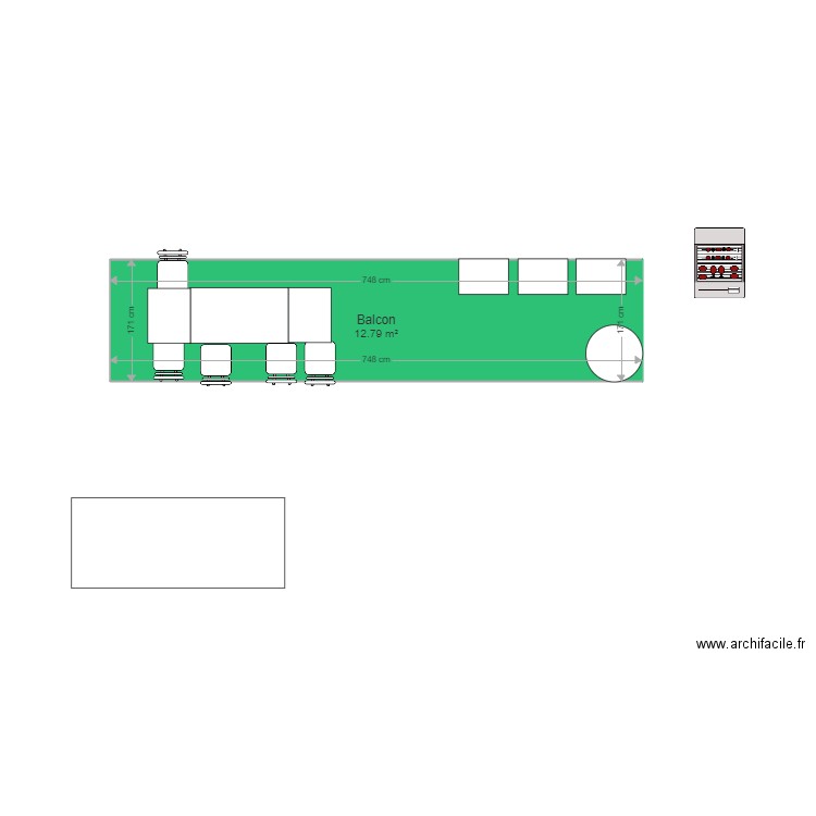 Balcon. Plan de 0 pièce et 0 m2