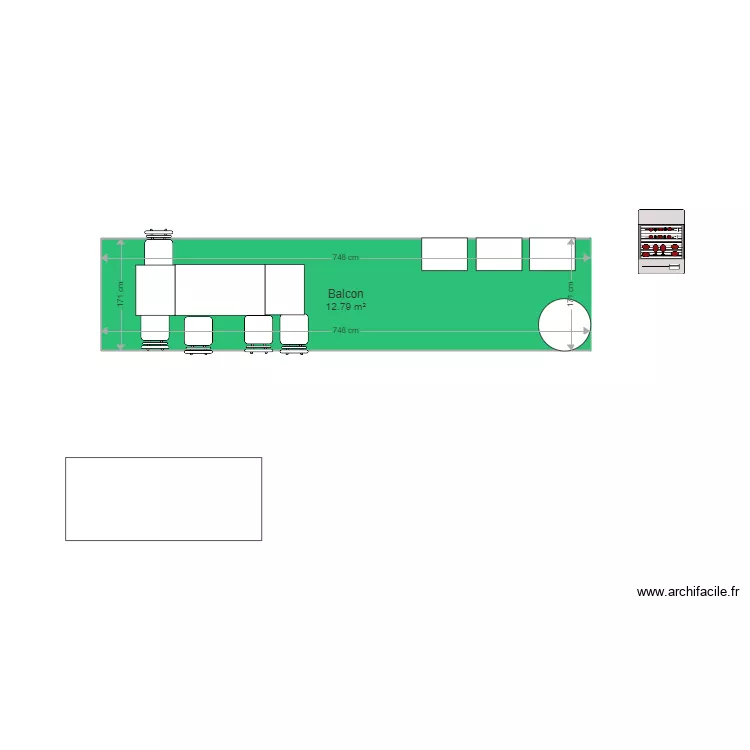 Balcon. Plan de 